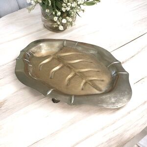 Vintage Large & Heavy Silver-on-Copper Footed Turkey/ Meat Platter, 18¼"x13"х1½"